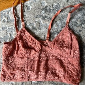 Free people pink lacy bralette top